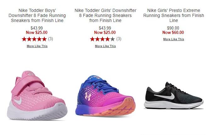 Kids Athletic Shoes on sale at Macy's 