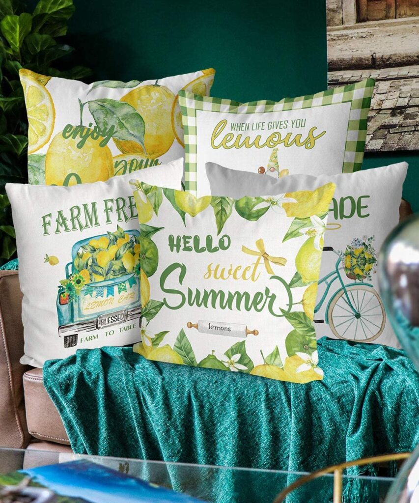 Summer pillow covers set